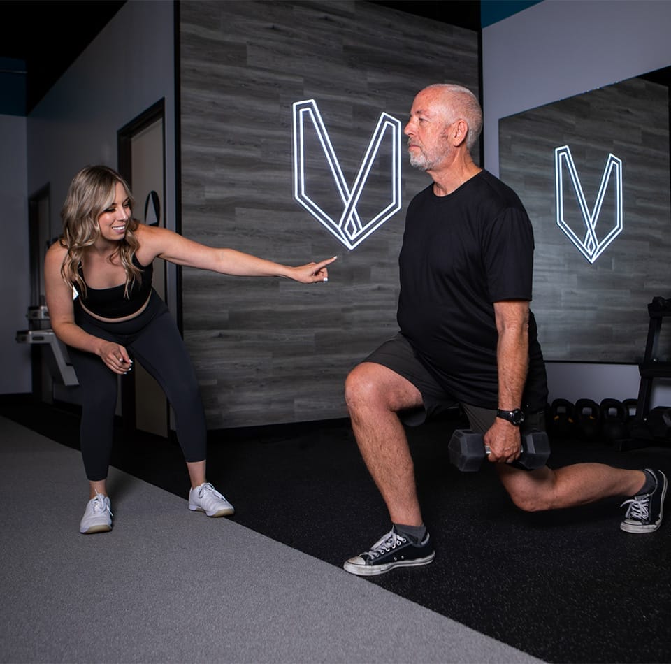 Home 1 Man training with his personal trainer at Pantheon Training Systems